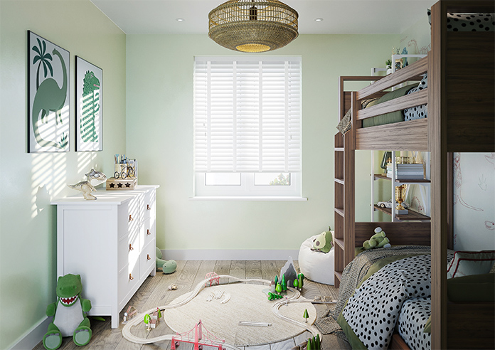 Ecowood Deluxe, Brilliant White Fine Grain - Motorised Venetian Blind - Image 6